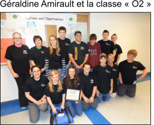 Géraldine Amirault et la classe « O2 »