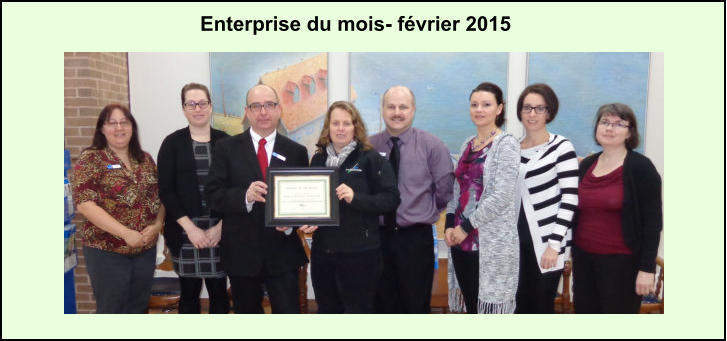 Enterprise du mois- février 2015
