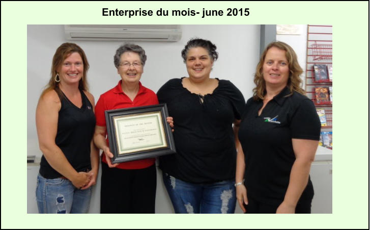 Enterprise du mois- june 2015